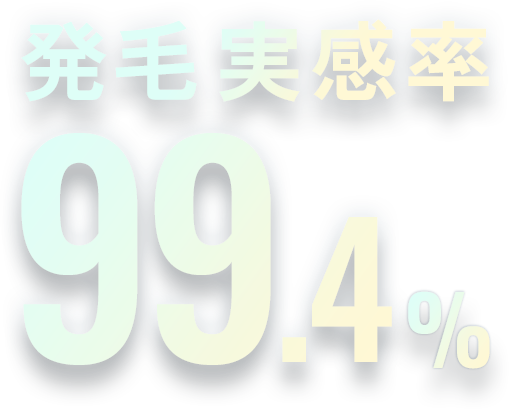 発毛実感率99.4％