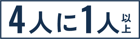 4人に1人が