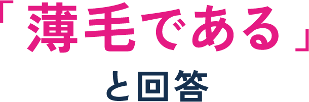 「薄毛である」と回答