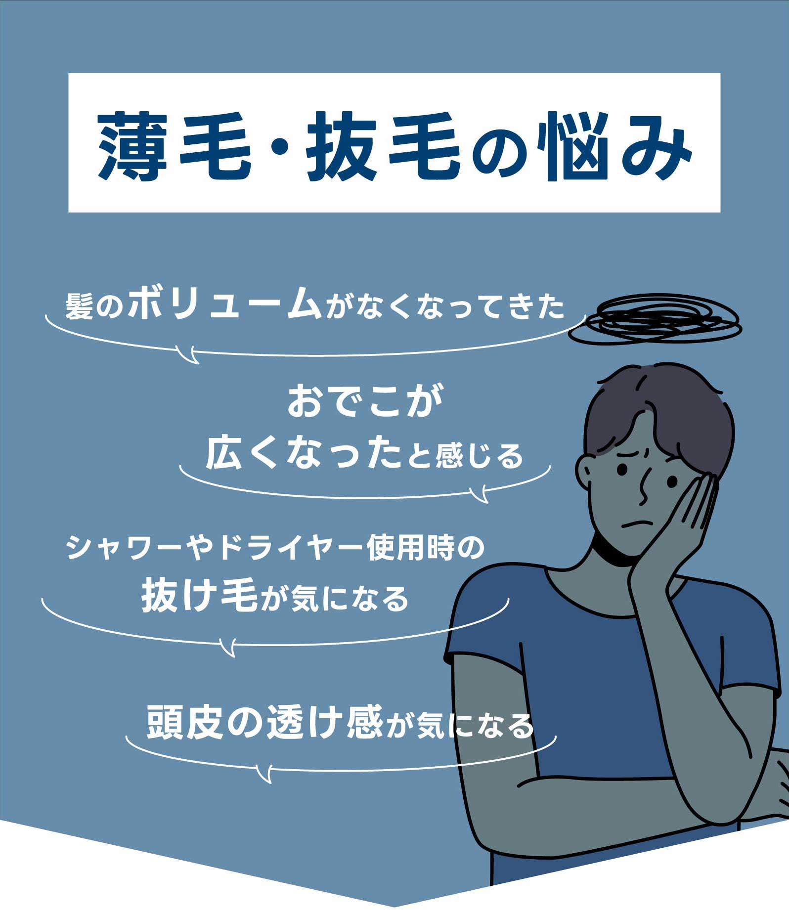 薄毛・抜け毛の悩み