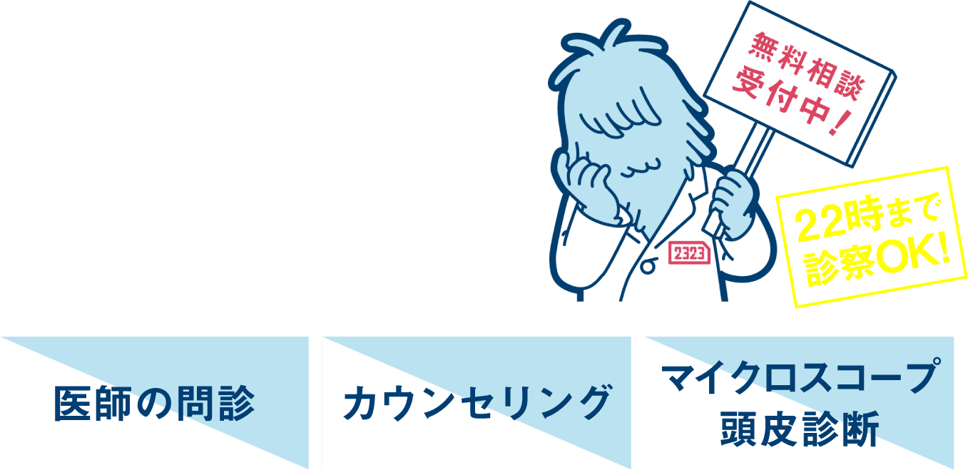 初めて受診される方に カウンセリング無料実施中!