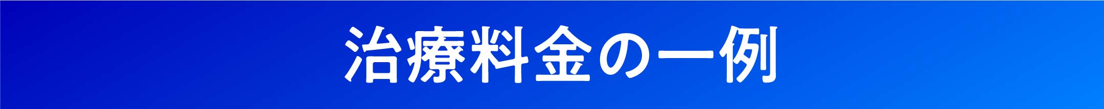 治療料金の一例